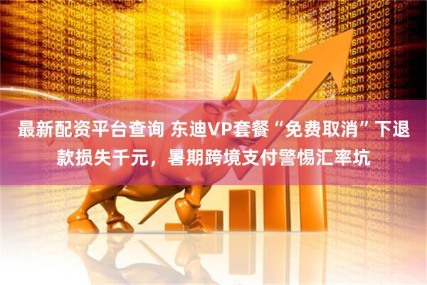 最新配资平台查询 东迪VP套餐“免费取消”下退款损失千元，暑期跨境支付警惕汇率坑